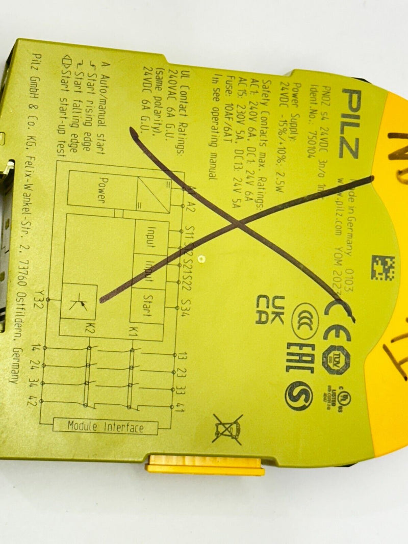 Pilz PNOZ s4 24VDC 3n/o 1n/c Safety Relay 24VDC 750104 - Maverick Industrial Sales