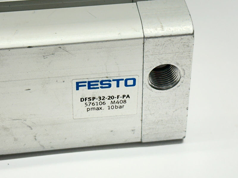 Festo DFSP-32-20-F-PA Pneumatic Stopper Cylinder 32mm Bore 20mm Stroke - Maverick Industrial Sales