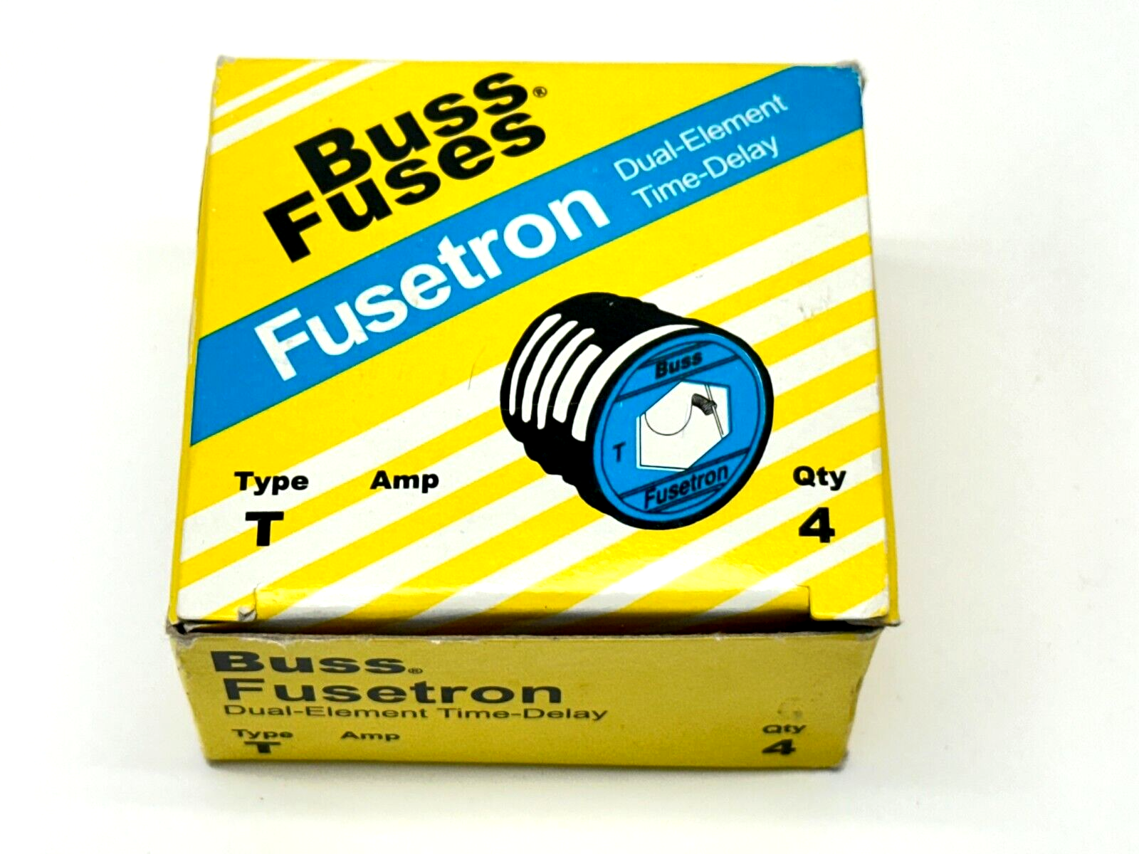 T-1 | Bussmann T-1 Fusetron Dual-Element Time-Delay Fuse Type T 1A BOX OF 4
