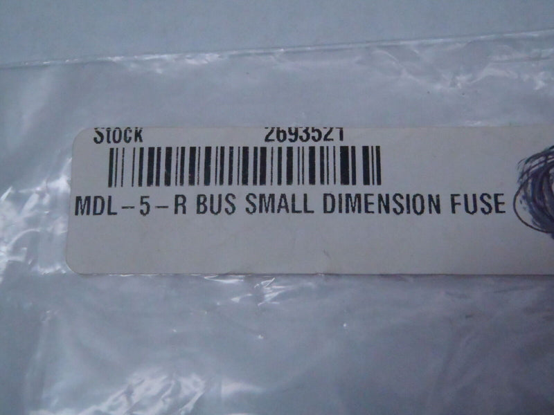 Cooper Bussmann MDL-5-R Buss Small Dimension Fuse - Maverick Industrial Sales