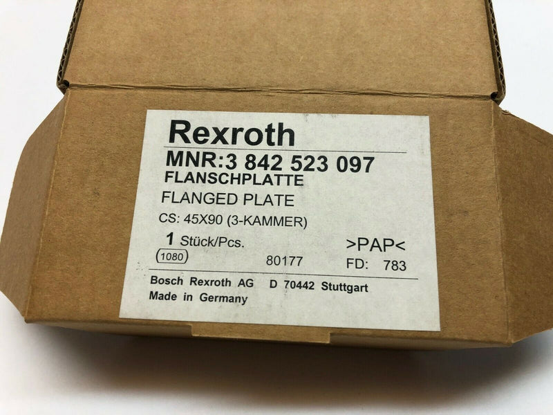 Bosch Rexroth 3842523097 Flanged Plate, 45x90 (3-KAMMER) - Maverick Industrial Sales