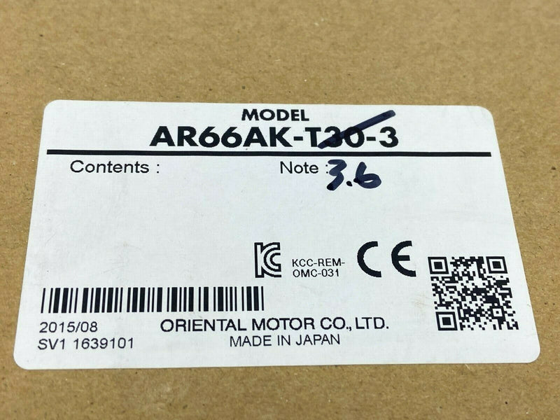 Oriental Motor AR66AK-3.6 Closed Loop Stepper Motor and Driver - Maverick Industrial Sales