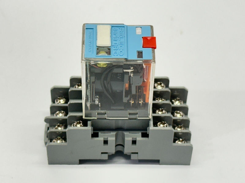 Idec SY4S-05 Relay Socket Base w/ Releco C9-A41 X Ice Cube Relay 3A 250V - Maverick Industrial Sales