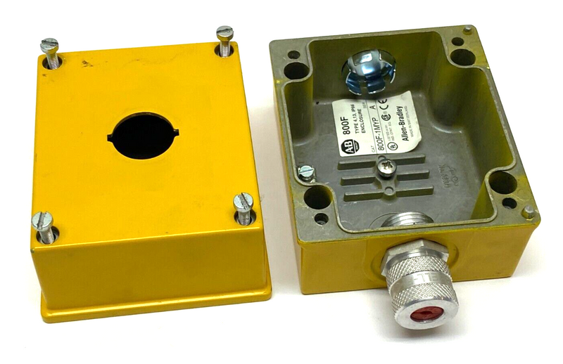 Allen Bradley 800F-1MYP Ser. A Cast Aluminum Enclosure 1-Hole 22.5mm Yellow - Maverick Industrial Sales