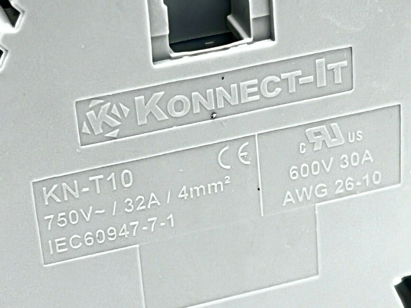 Konnect-It KN-T10 Terminal Blocks 600V 30A LOT OF 10 - Maverick Industrial Sales