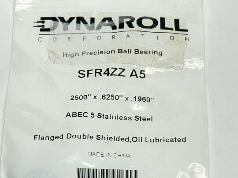 Dynaroll SFR4ZZ A5 Ball Bearing ID.2500x OD.6250x WS.1960 ABEC 5 - Maverick Industrial Sales