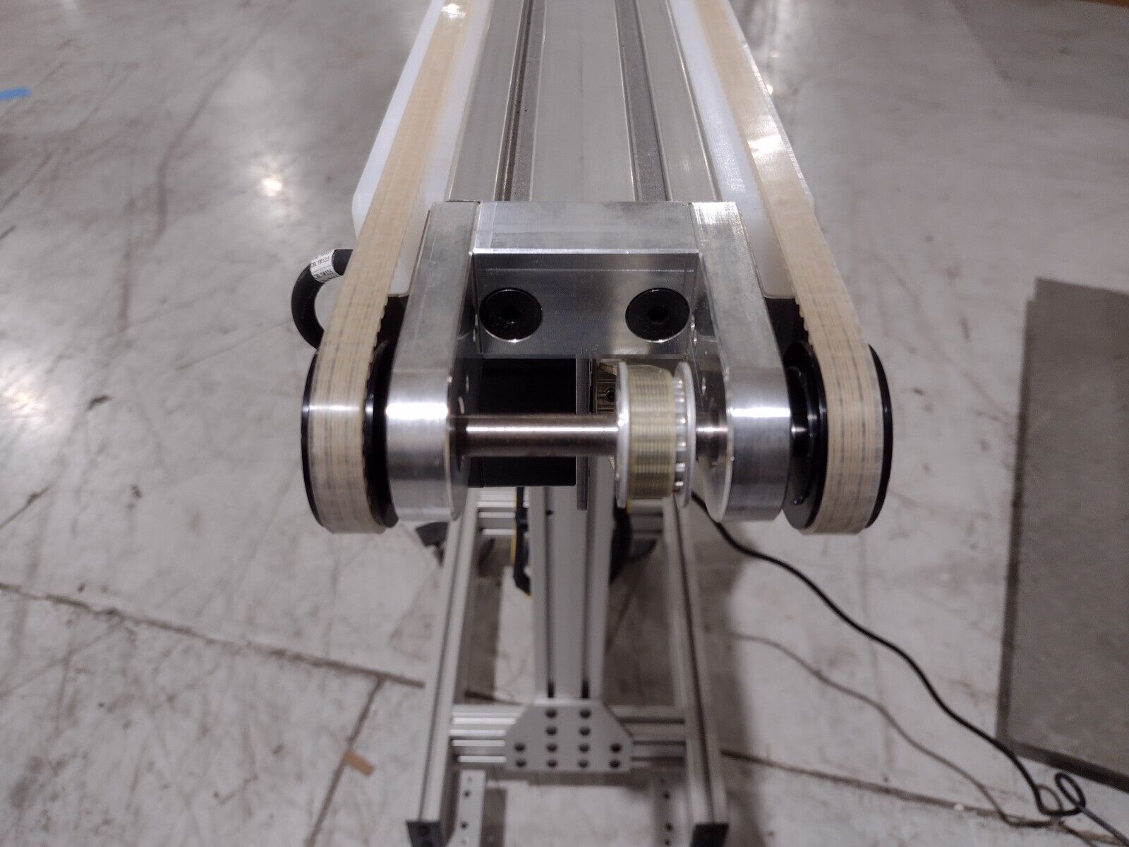 Mobile Dual Belt Conveyor 48" L x 5" W x 42" H 115 VAC with Locking Casters - Maverick Industrial Sales