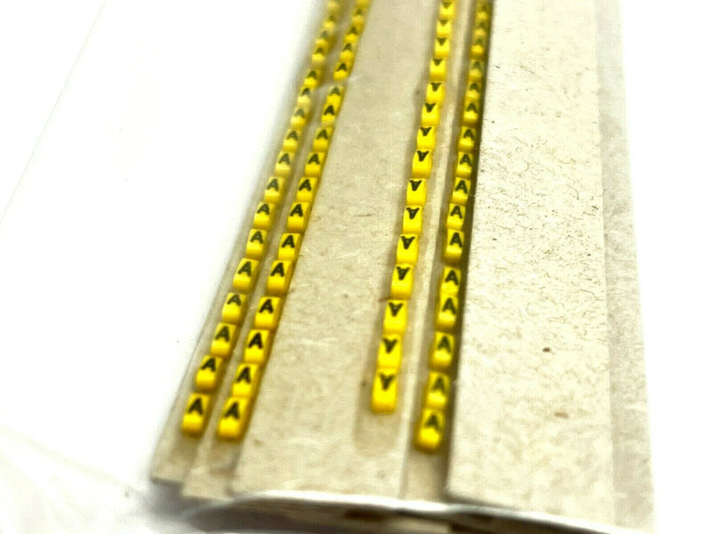 Grafoplast 117 Wire Markers A Black on Yellow 10 Strips - Maverick Industrial Sales