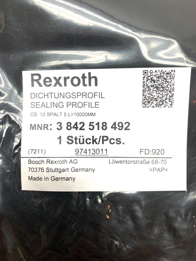 Bosch Rexroth 3842518492 Sealing Profile 10mm Slot – Maverick Industrial  Sales