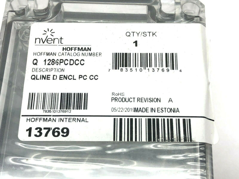 Hoffman Q1286PCDCC QLine D Type 4X 120x80x56mm Polycarbonate Clear Cover - Maverick Industrial Sales