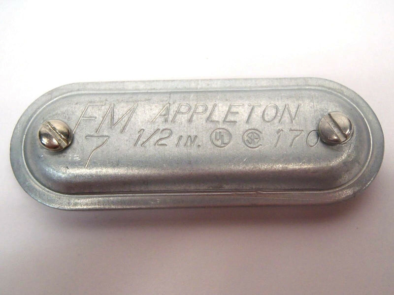 Appleton 1/2" 170 FM7 Conduit Covers Lot of 8 - Maverick Industrial Sales