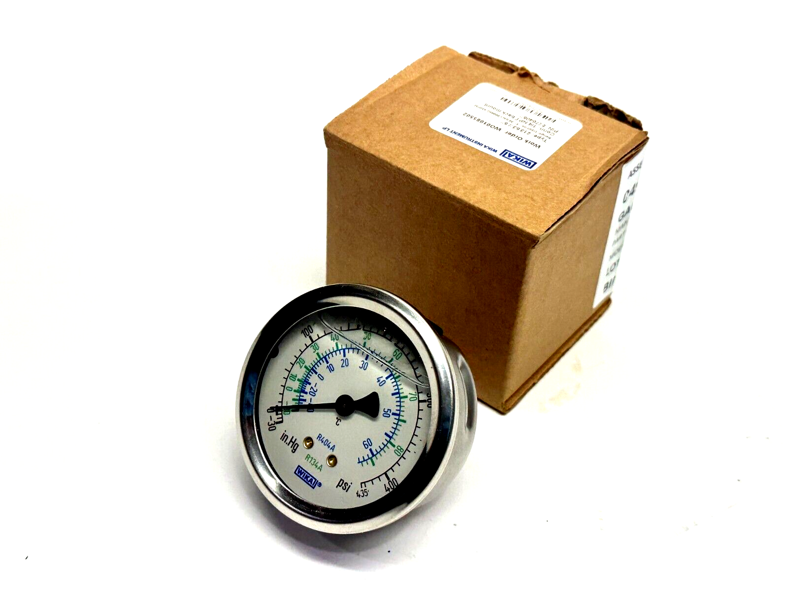 Wika Instruments 52764057 Type 213.53 Pressure Gauge 2.5" -30in.Hg/435PSI - Maverick Industrial Sales