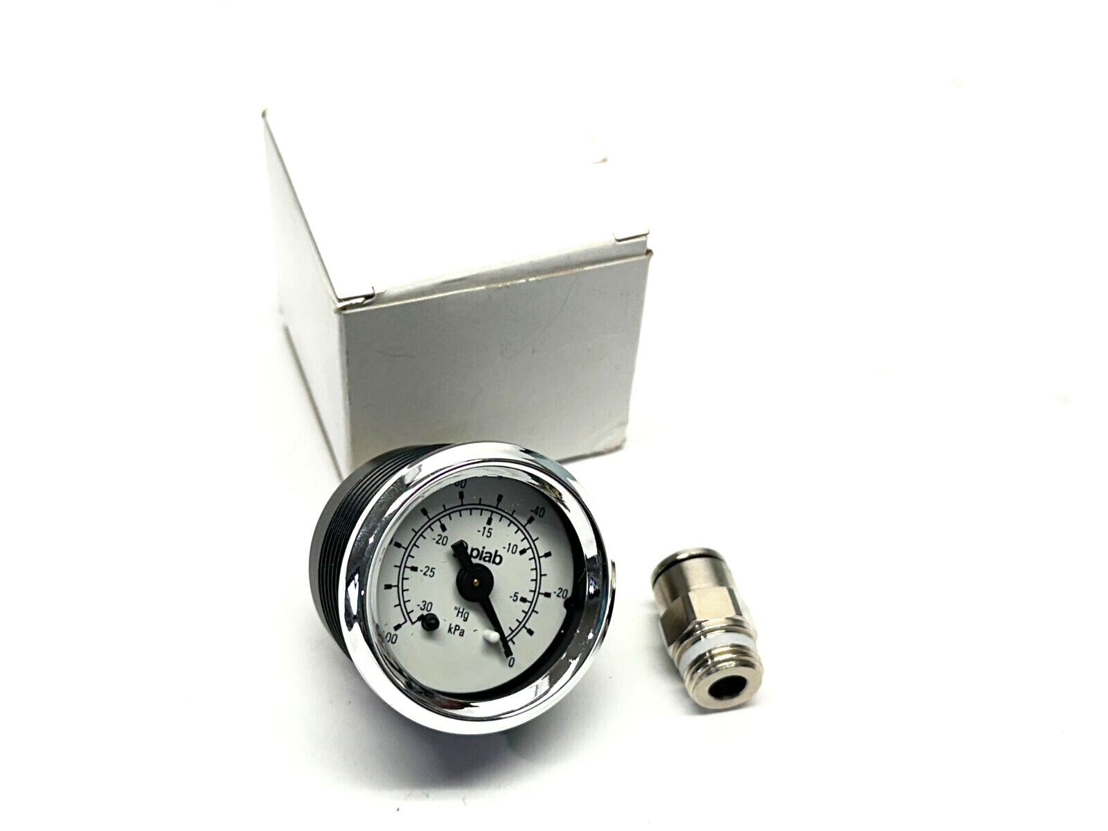 Piab 31.01.602 Vacuum Gauge w/ Nut -100kPa/-30inHg - Maverick Industrial Sales