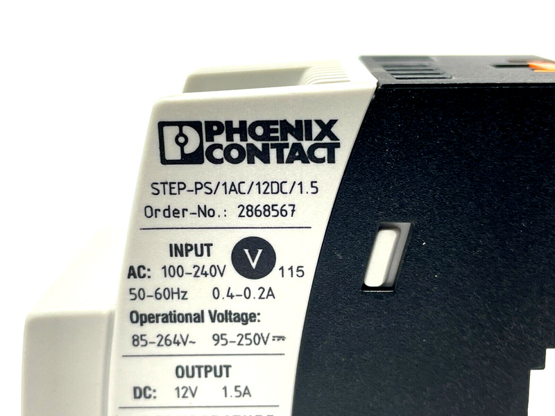 Phoenix Contact STEP-PS/1AC/12DC/1.5 Power Supply Unit 2868567 - Maverick Industrial Sales