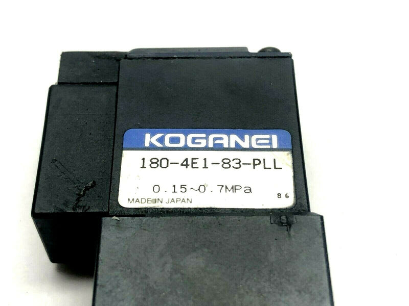 Koganei 180-4E1-83-PLL Solenoid Valve 0.15~0.7 MPa - Maverick Industrial Sales