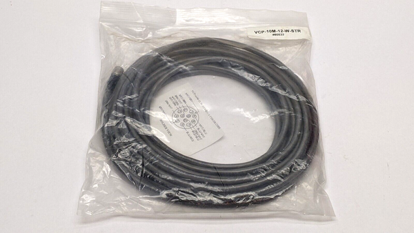 VCP-10M-12-W-STR Single Ended Cable w/ 12 Pin Straight Female Connector - Maverick Industrial Sales