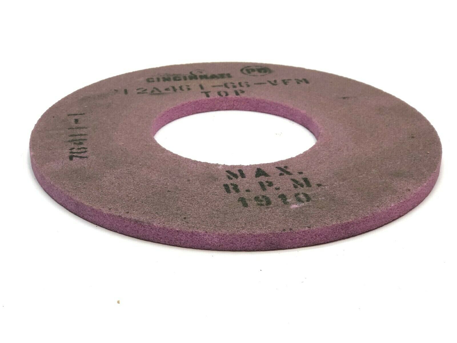Cincinnati 12A461-66-VFM Grinding Wheel 5" Bore 1910 RPM - Maverick Industrial Sales