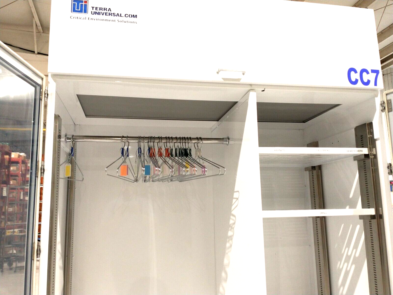 4101-20D-HD, PCS-SDPVC | Terra Universal 4101-20D-HD Garment Cabinet w/ HEPA Filter/Blower, 52"W x 26.5"D - Used - Maverick Industrial Sales