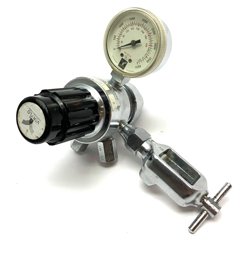 Veriflo Corp. 19600521 Gas Regulator w/Veriflo U.S. Guage 32939 and Pin Yoke - Maverick Industrial Sales