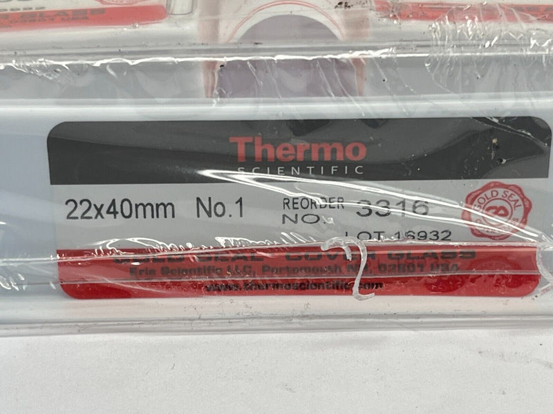 Thermo Fisher 3316 Gold Seal Cover Glass 22x40mm 10 Pack - Maverick Industrial Sales