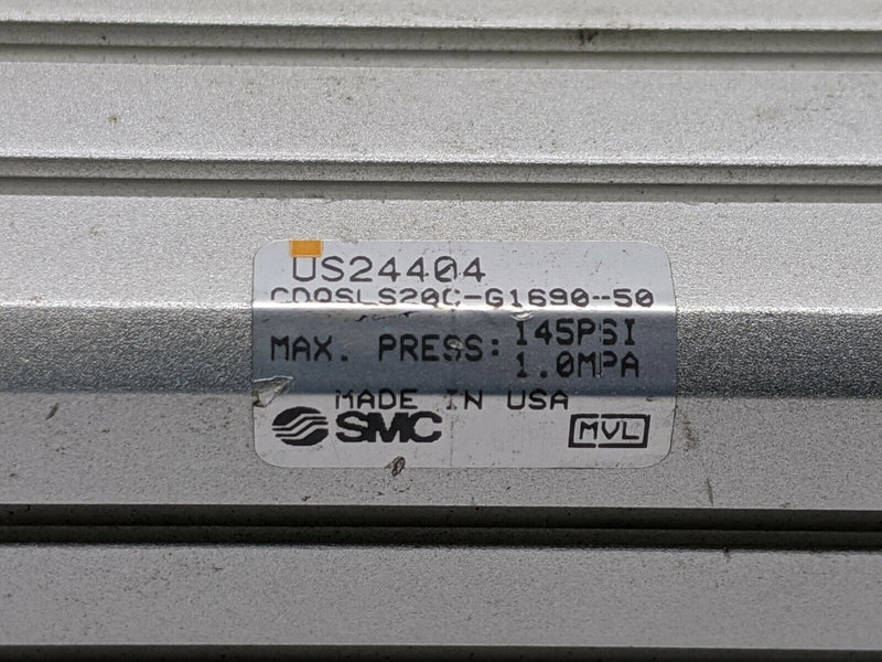 SMC CDQSLS20C-G1690-50 Compact Cylinder 20mm Bore 50mm Stroke US24404 - Maverick Industrial Sales