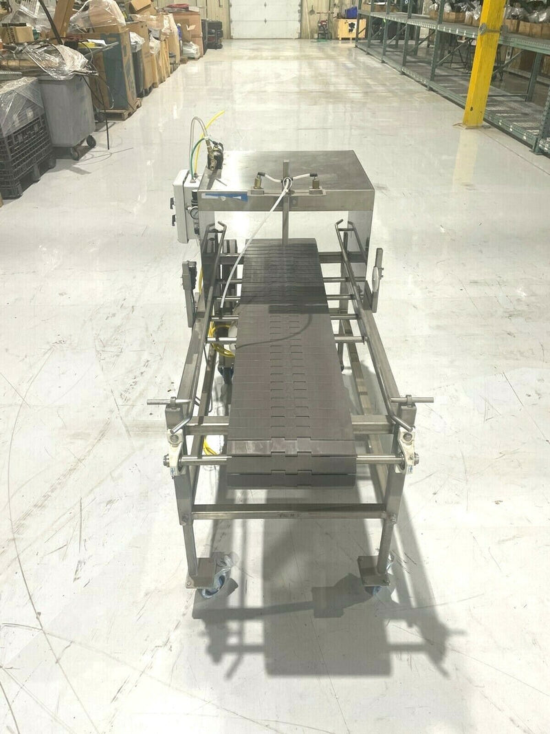 Plastic Chain Conveyor Assembly, 12" Wide Belt, 57" Long, 18" Wide Parcel Width - Maverick Industrial Sales