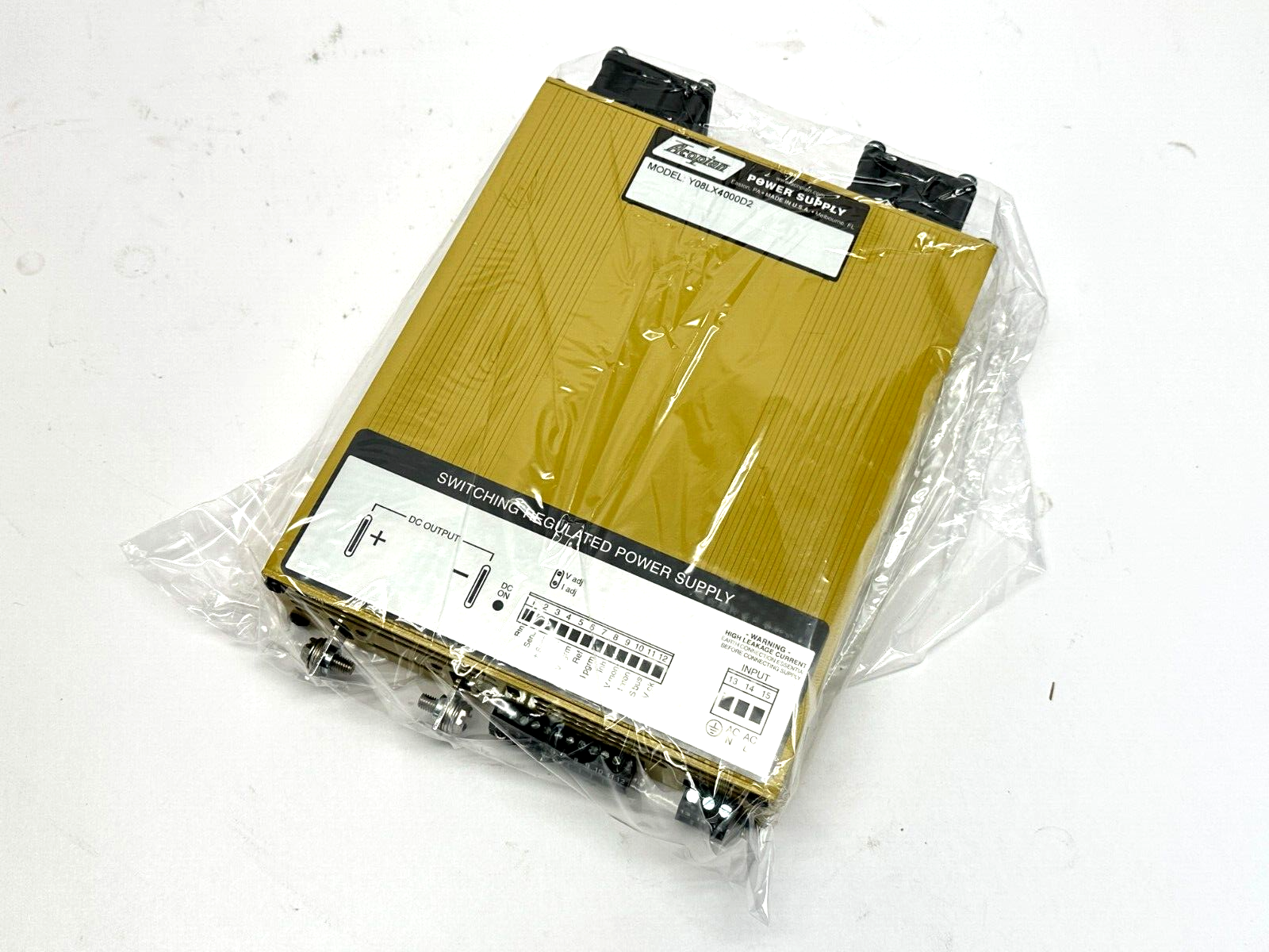 Acopian Y08LX4000D2 Switching Regulated Power Supply 90-265 VAC or 110-350 VDC - New – Open box - Maverick Industrial Sales