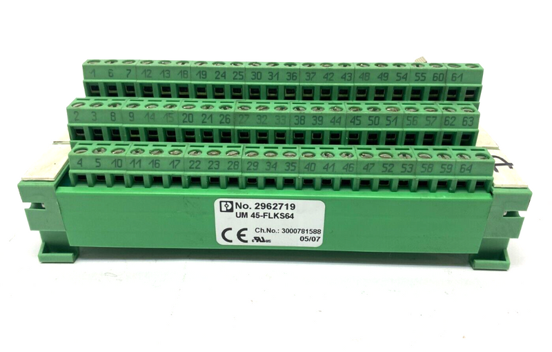 Phoenix Contact UM 45-FLKS64 Interface Module Breakout Board 64- Pin 2962719 - Maverick Industrial Sales