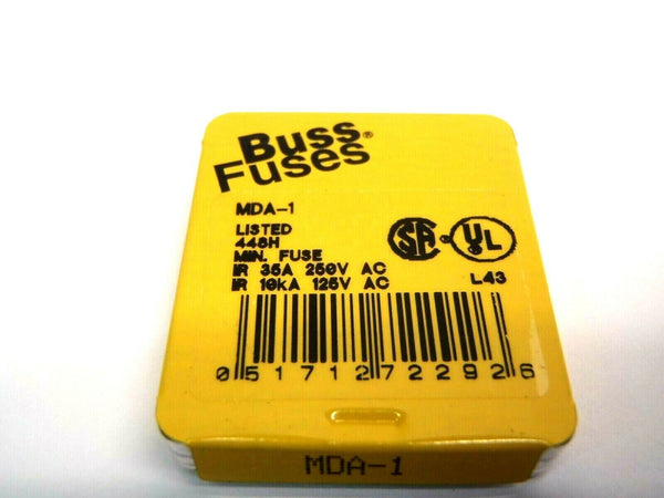 Bussman Fuses MDA-1 Amp 250V Ceramic Time Delay Fuse PACK OF 5 - Maverick Industrial Sales