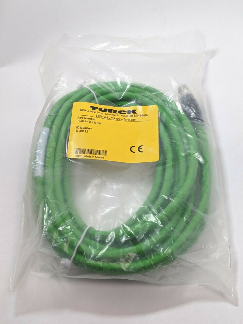 Turck RSSD RJ45S 423-5M Pofinet Ethernet Cordset M12 4 Pin to RJ45 U-40122 - Maverick Industrial Sales