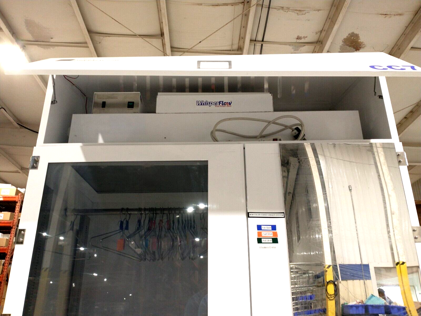 4101-20D-HD, PCS-SDPVC | Terra Universal 4101-20D-HD Garment Cabinet w/ HEPA Filter/Blower, 52"W x 26.5"D - Used - Maverick Industrial Sales