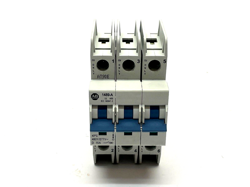 Allen Bradley 1489-A3D150 Ser. A Miniature Circuit Breaker 15A 3P 480Y/277VAC - Maverick Industrial Sales