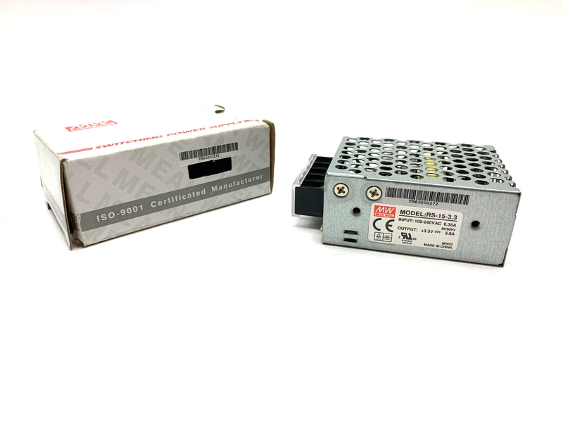 Mean Well RS-15-3.3 Switching Power Supply Module 100-240VAC 50/60Hz - Maverick Industrial Sales