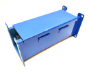 Hoffman F44L12 Hinged Cover Straight Section Lay-In Wireway 4"x4"x12" BLUE PAINT - Maverick Industrial Sales