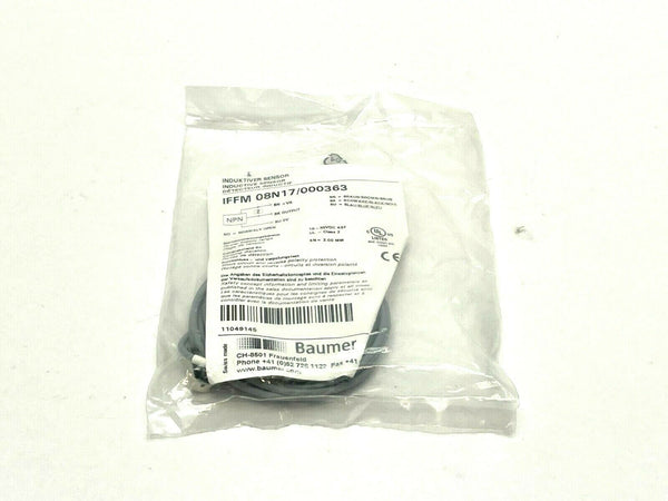 Baumer IFFM 08N17/000363 Subminiature Inductive Proximity Switch - Maverick Industrial Sales