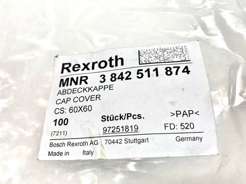 Rexroth 3842511874 Cap Cover 60X60 LOT OF 25 - Maverick Industrial Sales