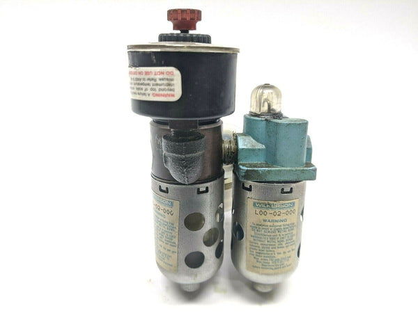 Wilkerson C04-02-000 Filter Regulator & L00-02-000 Lubricator Assembly w/ Gauge - Maverick Industrial Sales