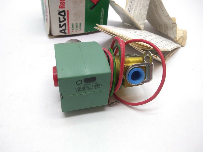 ASCO 8622G202V Red Hat II 240/60, 220/50 1/4 2W NC LO Solenoid Valve 8262C202V - Maverick Industrial Sales