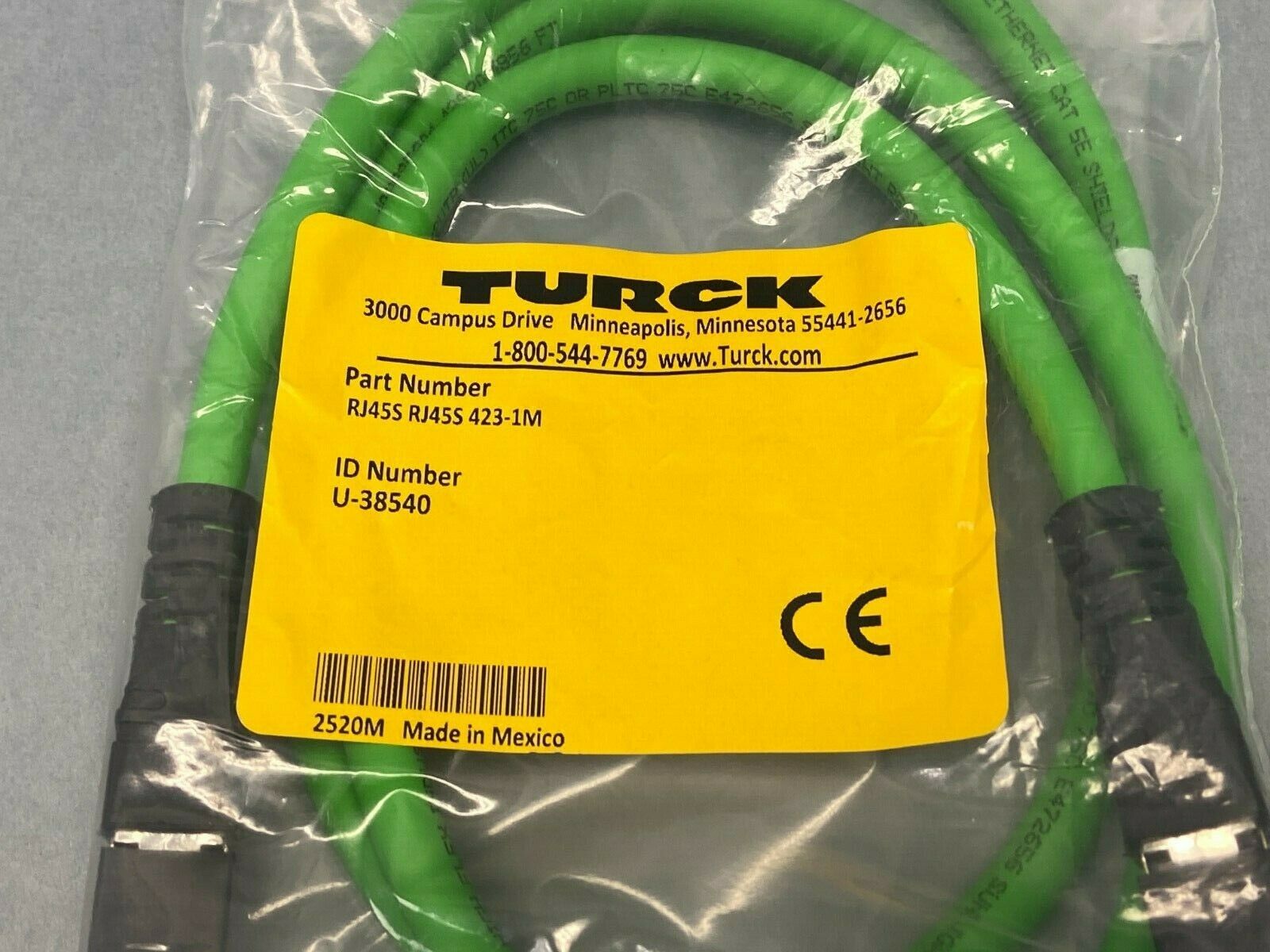 Turck RJ45S RJ45S 423-1M Ethernet Cable U-38540 - Maverick Industrial Sales