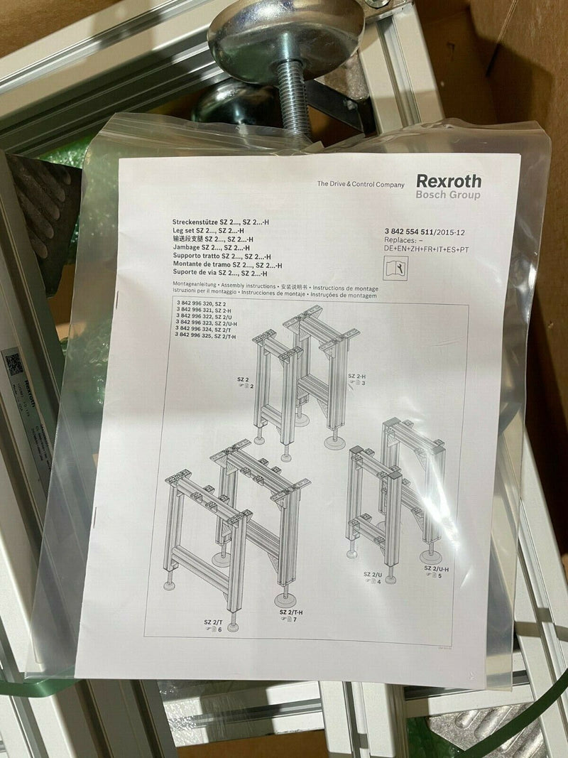 Bosch Rexroth 3842996321 SZ 2/H Leg Set, Aluminum Conveyor Legs, LOT OF 4 - Maverick Industrial Sales