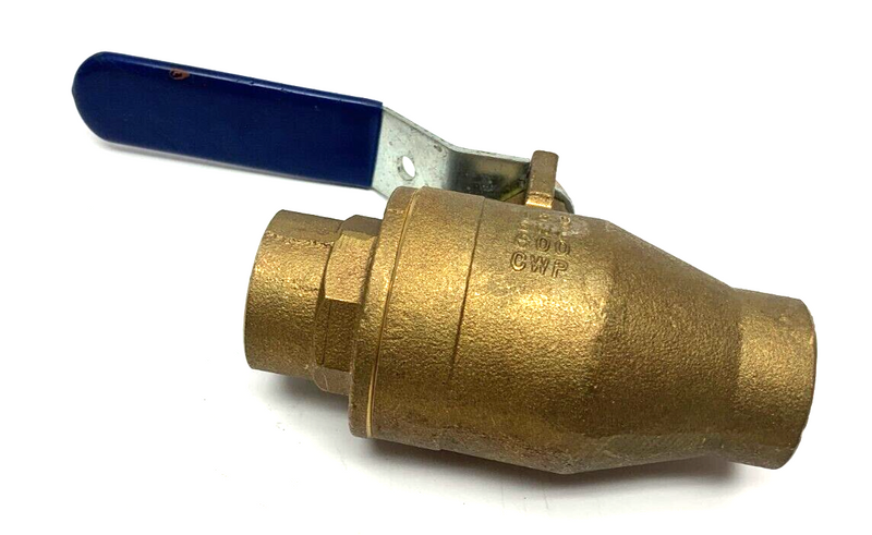 Nibco S-585-70 1-1/2" Two-Piece Bronze Ball Valve Solder End Connections - Maverick Industrial Sales