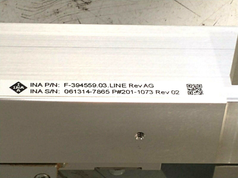 INA F-394559.03.LINE Rev. AG Linear Axis Robot Lower Actuator 201-1073 Rev. 02 - Maverick Industrial Sales