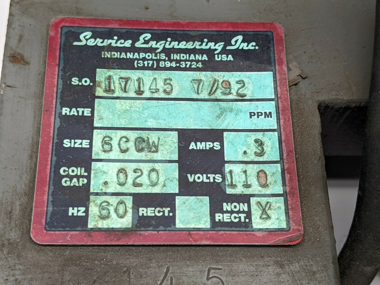 Service Engineering 17145 Vibratory Feeder System Base 6CCW, 110V, .3A, 60Hz - Maverick Industrial Sales