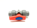 4PGA5 Ball Valve PVC Inline True Union 1/2" Pipe Size, Socket Ends - Maverick Industrial Sales