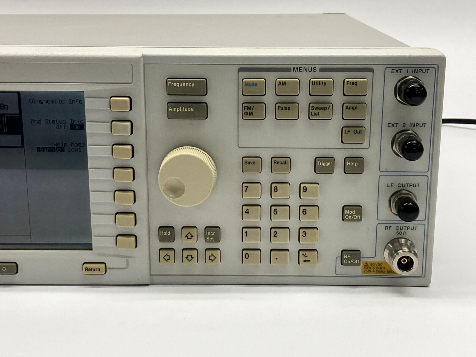 HP E4421B ESG Series Signal Generator 250kHz-3.0GHz 80462.5 Hrs On - Maverick Industrial Sales