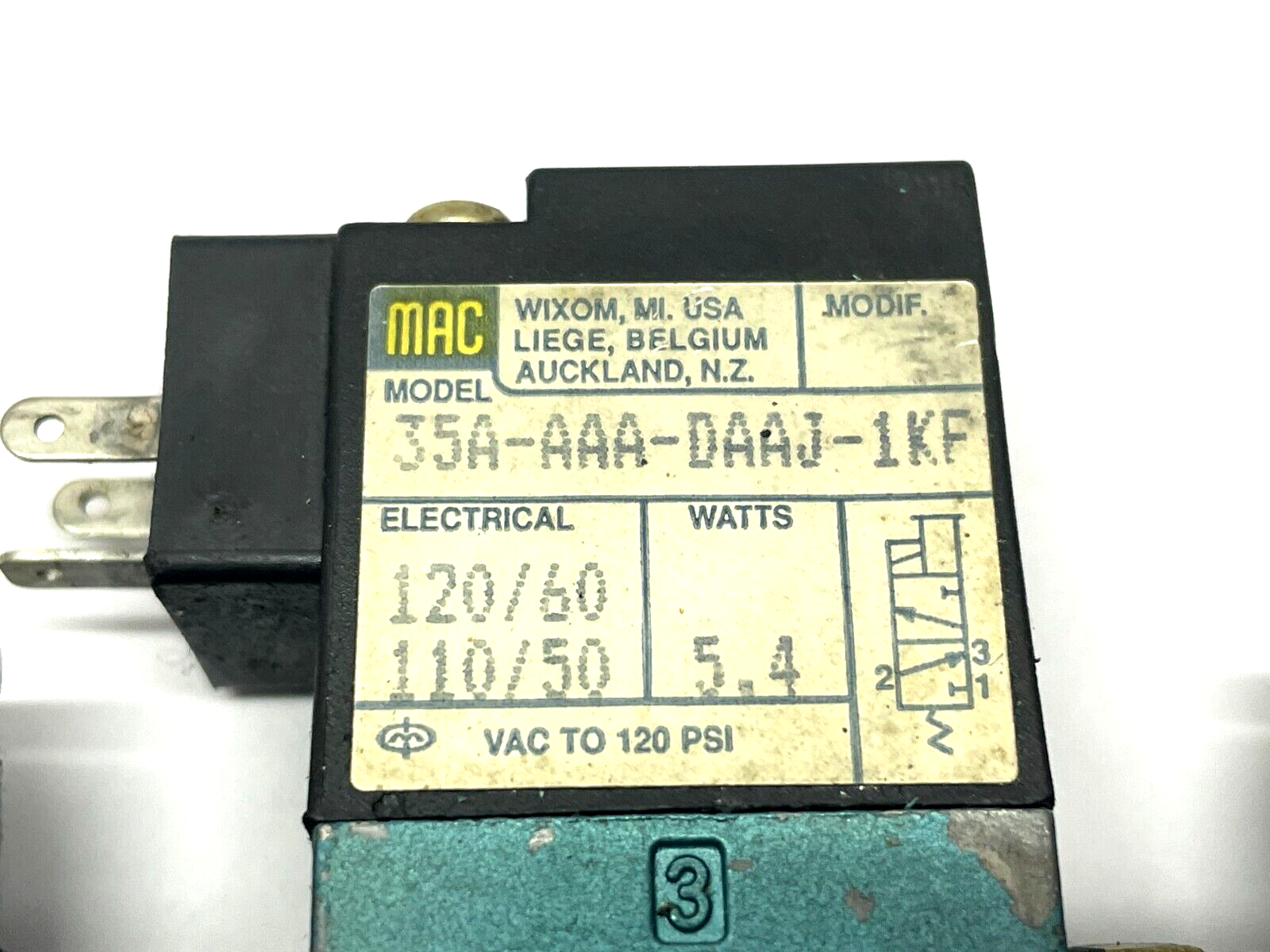MAC Valve 35A-AAA-DAAJ-1KP Solenoid Valve - Maverick Industrial Sales