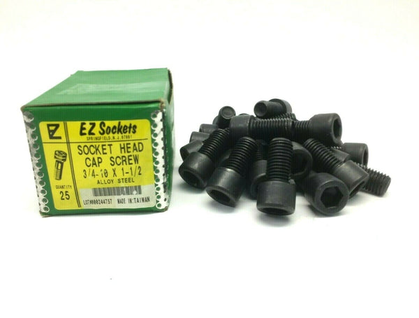 EZ Sockets Socket Head Cap Screw Alloy Steel 3/4"-10 x 1-1/2" BOX OF 25 - Maverick Industrial Sales