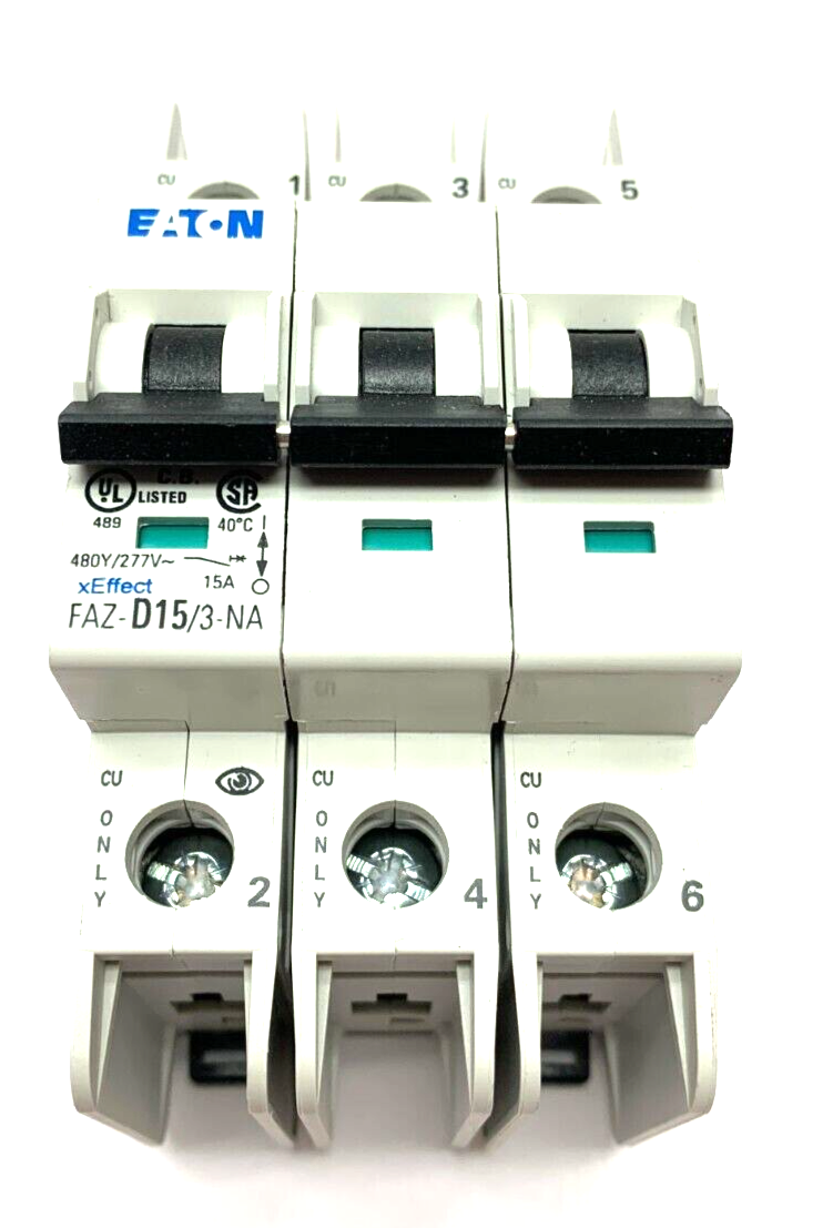 Eaton FAZ-D 15/3-NA 3 Pole Circuit Breaker FAZ-D15/3-NA - Maverick Industrial Sales