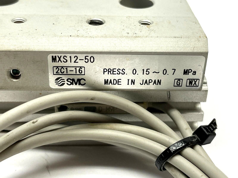 SMC MXS12-50-M9P Guided Slide Table w/ D-M9P Auto Switches - Maverick Industrial Sales