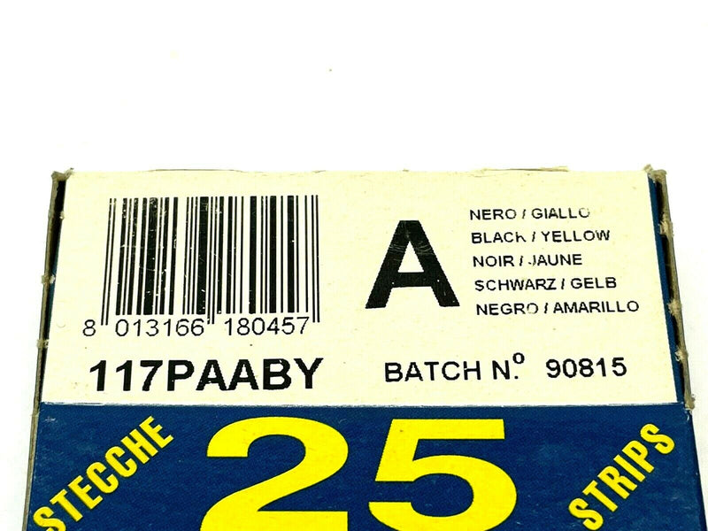 Grafoplast 117PAABY Wiremarker Strips PKG OF 25 - Maverick Industrial Sales